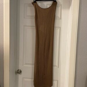 Anti star Tan criss cross Back midi dress